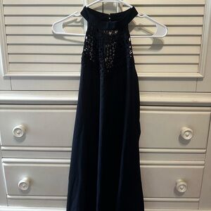 Elegant Black Lace Mini Dress